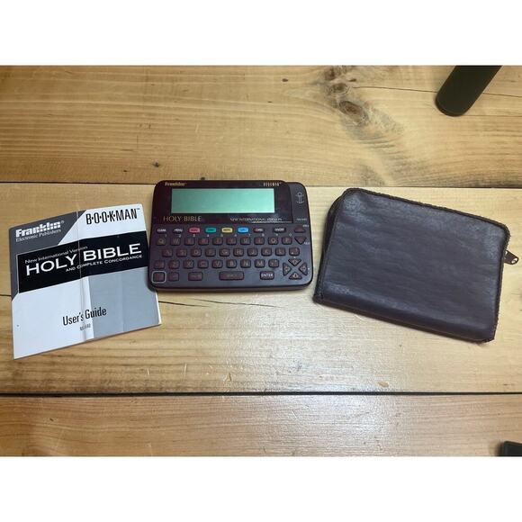 Franklin Bookman electronic Holy Bible. New International Version. Case&Manual. - Picture 1 of 4